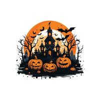 contento Halloween zucche vettore maglietta design.