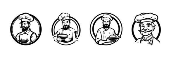 ristoranti capocuoco logo e icona design vettore