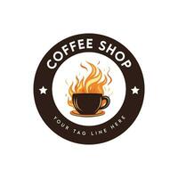 logo design per caffè negozio ristorante vettore