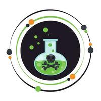 tossico veleno pozione Halloween vettore illustrazione grafico icona simbolo