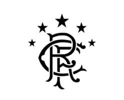 Glasgow rangers simbolo club logo nero Scozia lega calcio astratto design vettore illustrazione