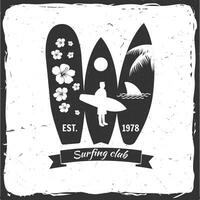 Surf club concetto. vettore