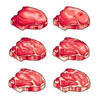 illustrazione vettoriale di carne
