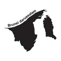 brunei darussalam carta geografica icona vettore