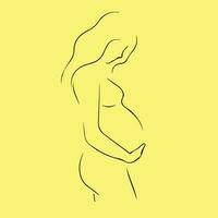 sagoma di donna incinta vettore