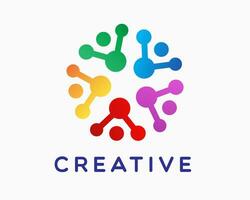 Comunità logo degnare modello. creativo centro. sociale connessione logo vettore