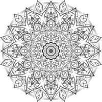 mandala nero per il design, disegno del modello circolare mandala vettore