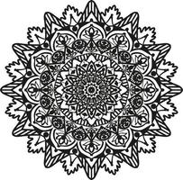 mandala nero per il design, disegno del modello circolare mandala vettore