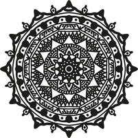 mandala nero per il design, disegno del modello circolare mandala vettore