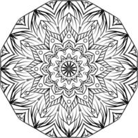 mandala nero per il design, disegno del modello circolare mandala vettore