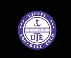 ujpest fc logo club simbolo Grecia lega calcio astratto design vettore illustrazione con nero sfondo