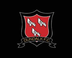dundalk fc club simbolo logo Irlanda lega calcio astratto design vettore illustrazione con nero sfondo