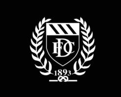 dundee fc club logo simbolo bianca Scozia lega calcio astratto design vettore illustrazione con nero sfondo