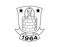 brondby Se club logo simbolo nero Danimarca lega calcio astratto design vettore illustrazione