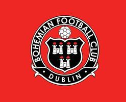 boemo fc club logo simbolo Irlanda lega calcio astratto design vettore illustrazione con rosso sfondo