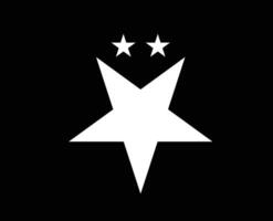slavia praga logo club simbolo bianca ceco repubblica lega calcio astratto design vettore illustrazione con nero sfondo