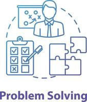 icona del concetto di problem solving vettore