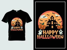 contento Halloween t camicia design illustrazione vettore