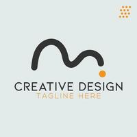 creativo m lettera logo design per il tuo attività commerciale vettore