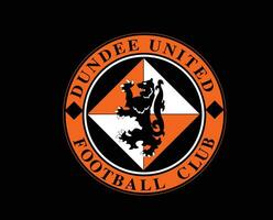 dundee unito fc club logo simbolo Scozia lega calcio astratto design vettore illustrazione con nero sfondo