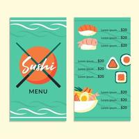cibo asiatico ristorante menu modello sushi involtini di pesce fresco set ramen vettore