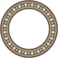 vettore il giro nazionale indiano ornamento. colore cerchio confine, telaio, squillare