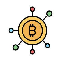 criptovaluta moneta vettore disegno, bitcoin icona nel moderno stile