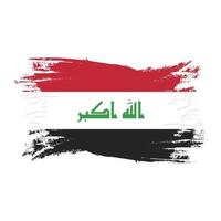 bandiera dell'iraq con illustrazione vettoriale di design in stile pennello acquerello