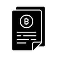 bene progettato icona di bitcoin documento, BTC con documento vettore