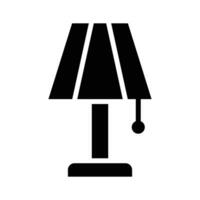 bene progettato icona di tavolo lampada, personalizzabile vettore
