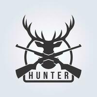 cacciatore simbolo logo vettore illustrazione design