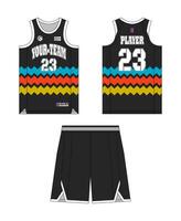 pallacanestro maglia modello disegno, pallacanestro uniforme modello disegno, vettore sublimazione gli sport abbigliamento disegno, maglia pallacanestro idee.
