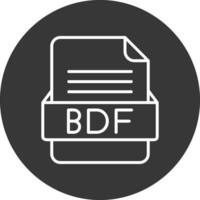 bdf file formato vettore icona