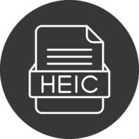 heic file formato vettore icona