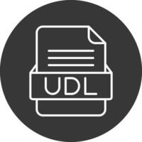 udl file formato vettore icona