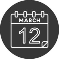 12 marzo vettore icona