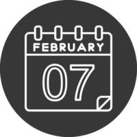 7 febbraio vettore icona