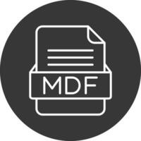 mdf file formato vettore icona