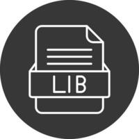 lib file formato vettore icona