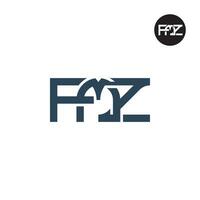 lettera fmz monogramma logo design vettore
