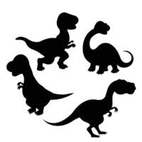 dinosauri, azione vettore cartone animato illustrazione clipart design
