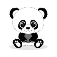 carino panda clipart vettore