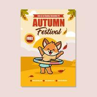 autunno Festival celebrazione verticale invito modello vettore