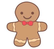 gingerman Natale cartone animato biscotti vettore