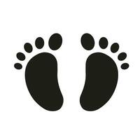 figli di piedi icona vettore. figli di impronte illustrazione cartello. piede simbolo o logo. vettore