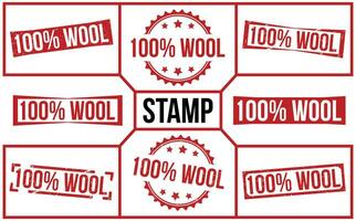 100 percentuale lana francobollo rosso gomma da cancellare francobollo su bianca sfondo. vettore