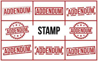 addendum rosso gomma da cancellare francobollo impostato vettore design.