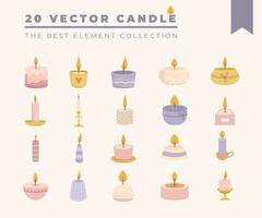 collezione candela vettore
