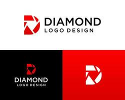 lettera d monogramma diamante logo design. vettore
