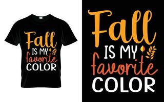 autunno è mio preferito colore contento ringraziamento autunno stagione maglietta vettore